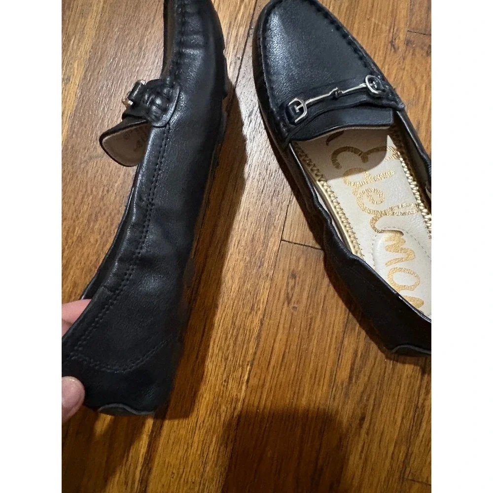 Sam‎ Edelman Falto Black Leather Bit Loafer Driving Mocs Womens 6.5M